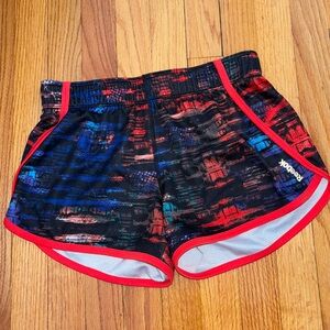 Reebok Abstract Multicolor Athletic Running Shorts Small